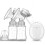 (white) Breast pump with electric 4-speed 2-head pumping 1