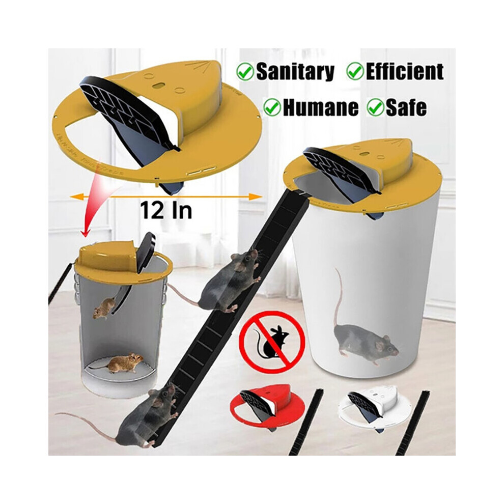 Yetp Star Mouse Trap Reusable Smart Flip And Slide Bucket Lid Mice Rat Trap Humane Or Lethal Trap Auto Reset Rat Killer Multi Catch