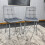 (2 Chairs) Grey Velvet Dining Chairs with Soft Padded Seat 1