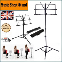 Foldable Tripod Music Stand Guitar Book Holder Orchestral Violin