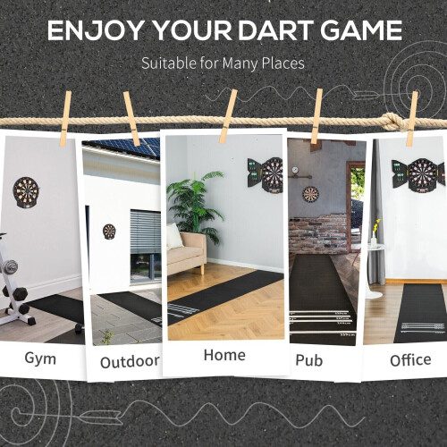 Heavy Duty Dart Mat Board Soft Rubber Pub Club 4 Throwing Distances 1