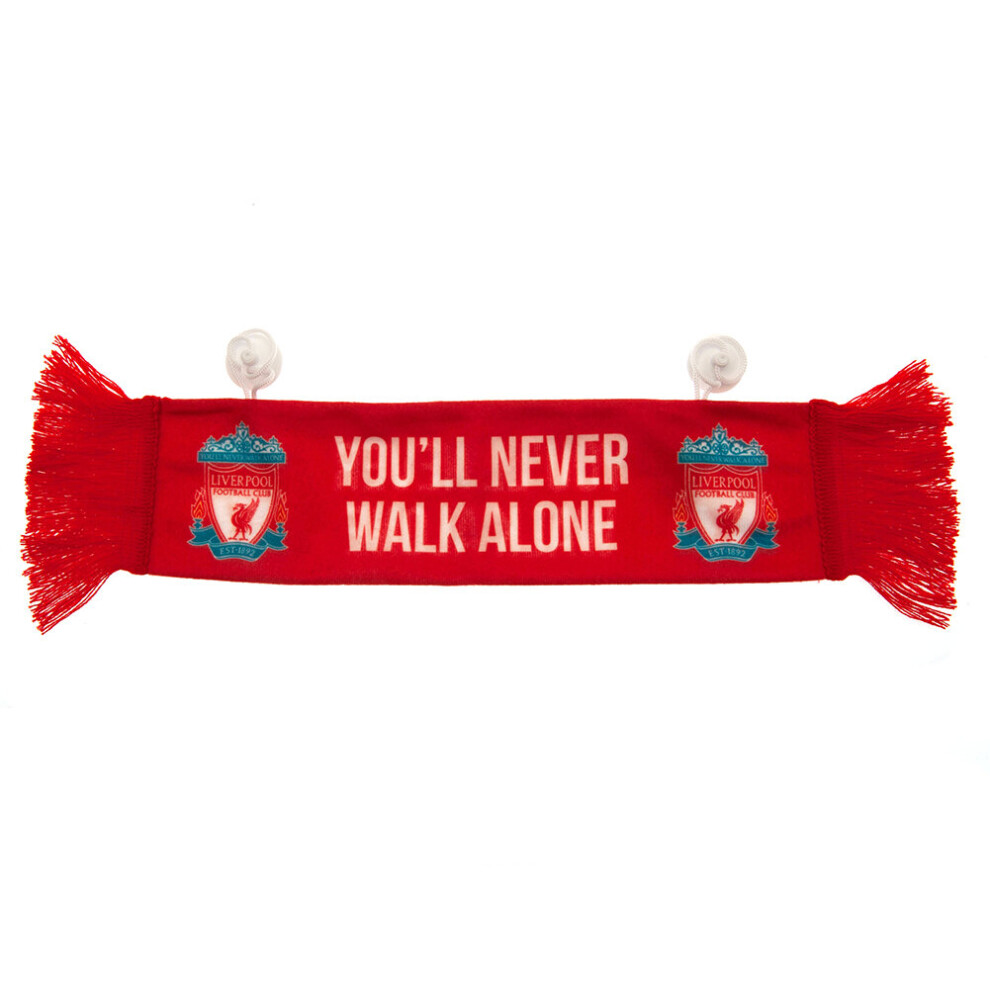 Liverpool Fc Official Classic Crest With The Ynwa Design Mini Scarf Red