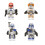 (4PCS) Star Wars Clone Trooper Cody Rex Commander Fit Lego Minifigures 1