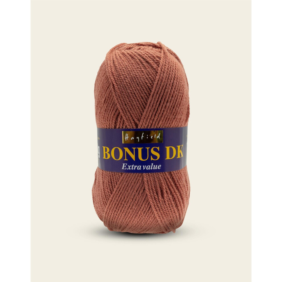 (0635 Rustic Pink) Hayfield Bonus DK 100% Acrylic Double Knit 100g  280 m / 306 yrds