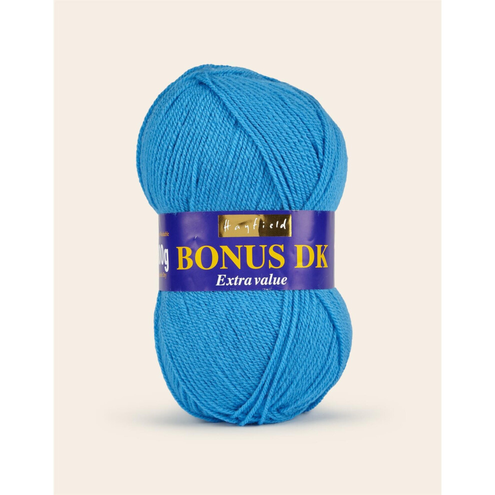 (0553 Neon Blue) Hayfield Bonus DK 100% Acrylic Double Knit 100g  280 m / 306 yrds