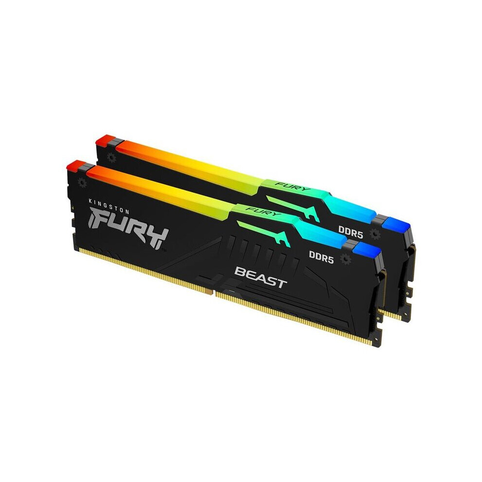 Kingston Fury Beast Rgb - Ddr5 - Kit - 32 Gb: 2 X 16 Gb - Dimm 288-Pin - 5600 Mhz / Pc5-44800 - Unbuffered