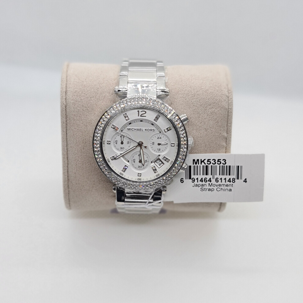 Michael Kors Women's MK5353 Luxury Silver Wrist Chronograph Watch 39mm