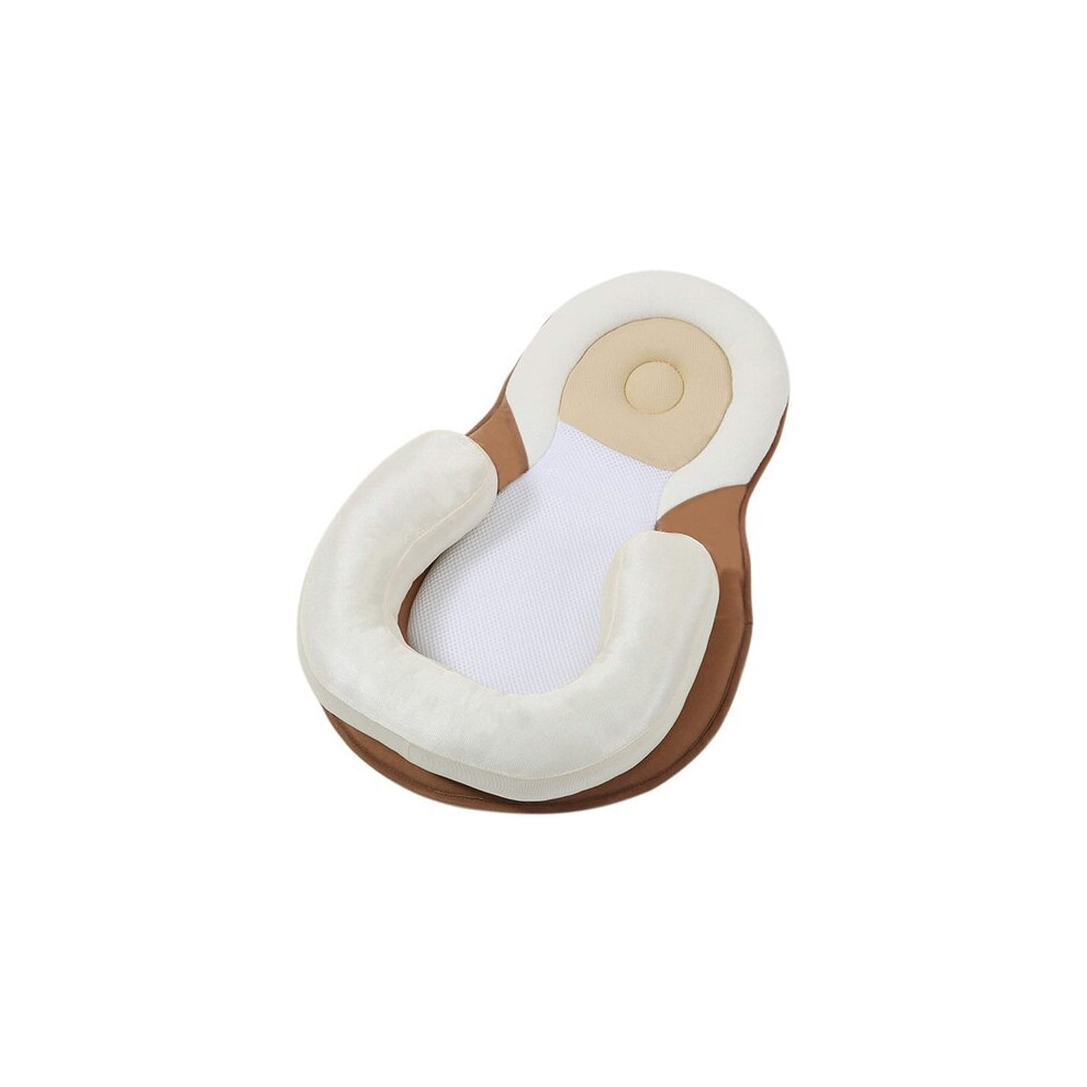 Xurikcoo (Tan) Baby Newborn Pillow Pad Toddler Head Support To Prevent Flat-Headed Sleepers From Rolling