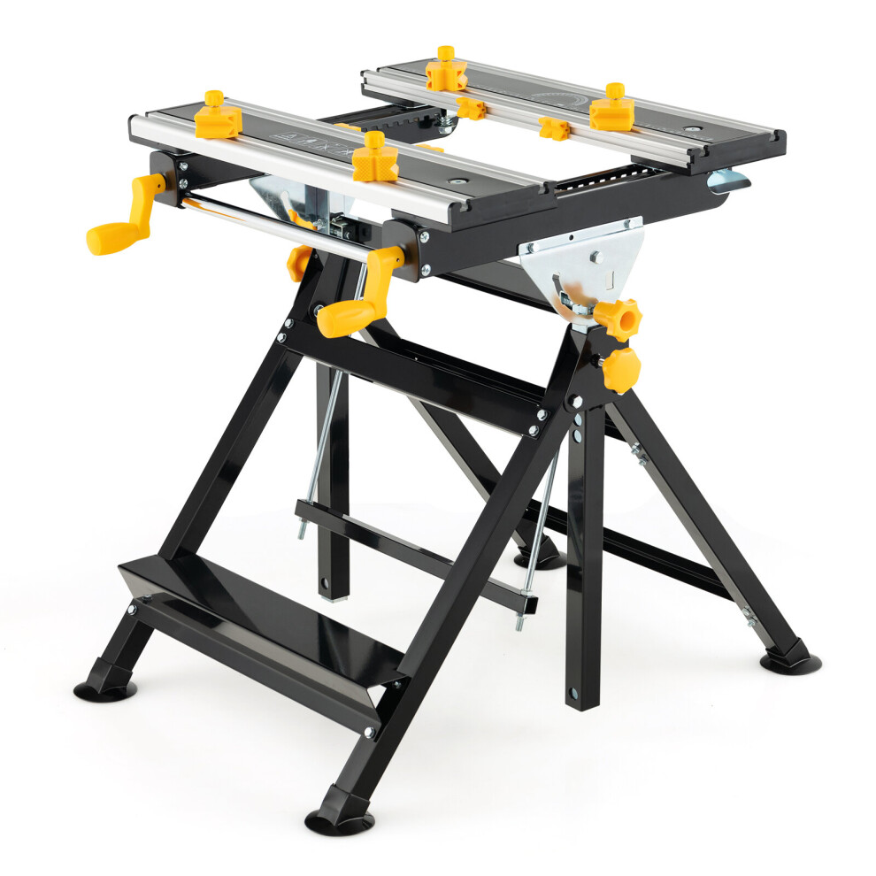 Costway Folding Work Table Portable Workbench Folding Workbench Table