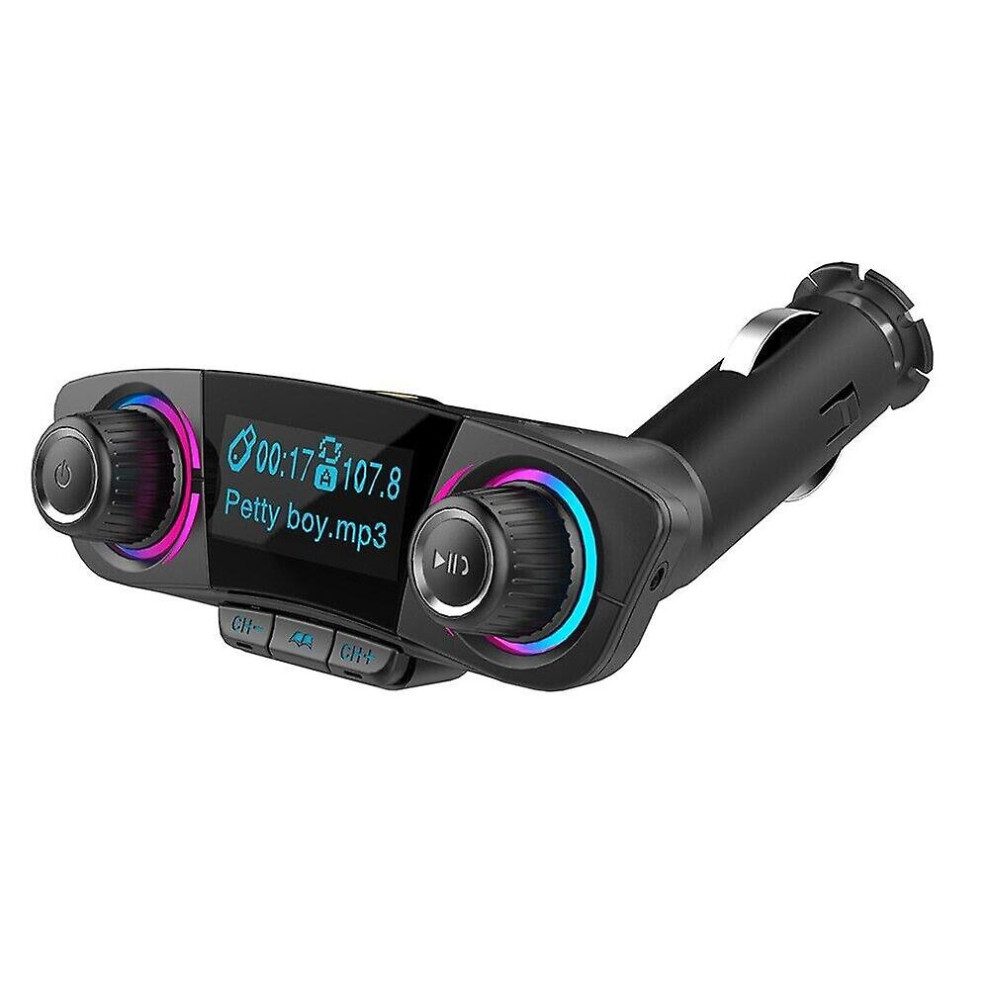 Car Bluetooth Fm Transmitter Radio Adapter Mp3 Player Dual Usb Charger 768611136807