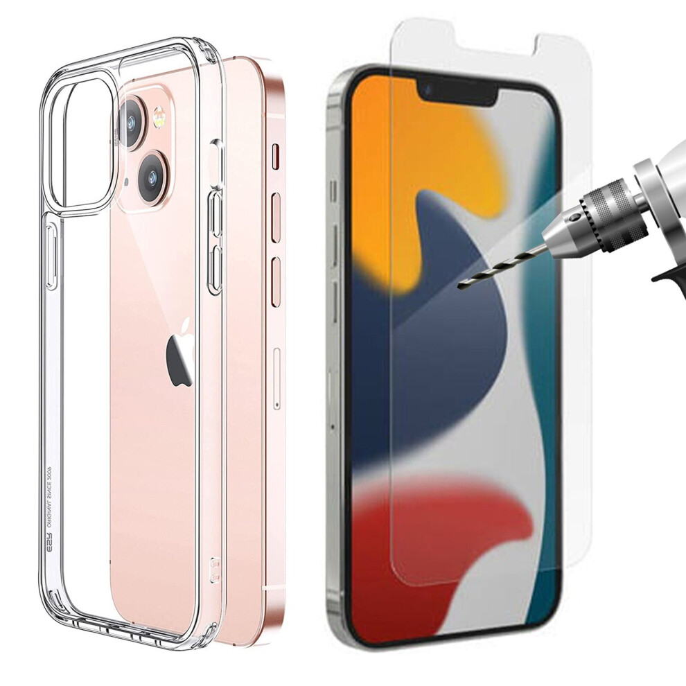 For Apple Iphone 13 Pro Max Case Cover And Tempered Glass Screen Protector Clear 9360159024977