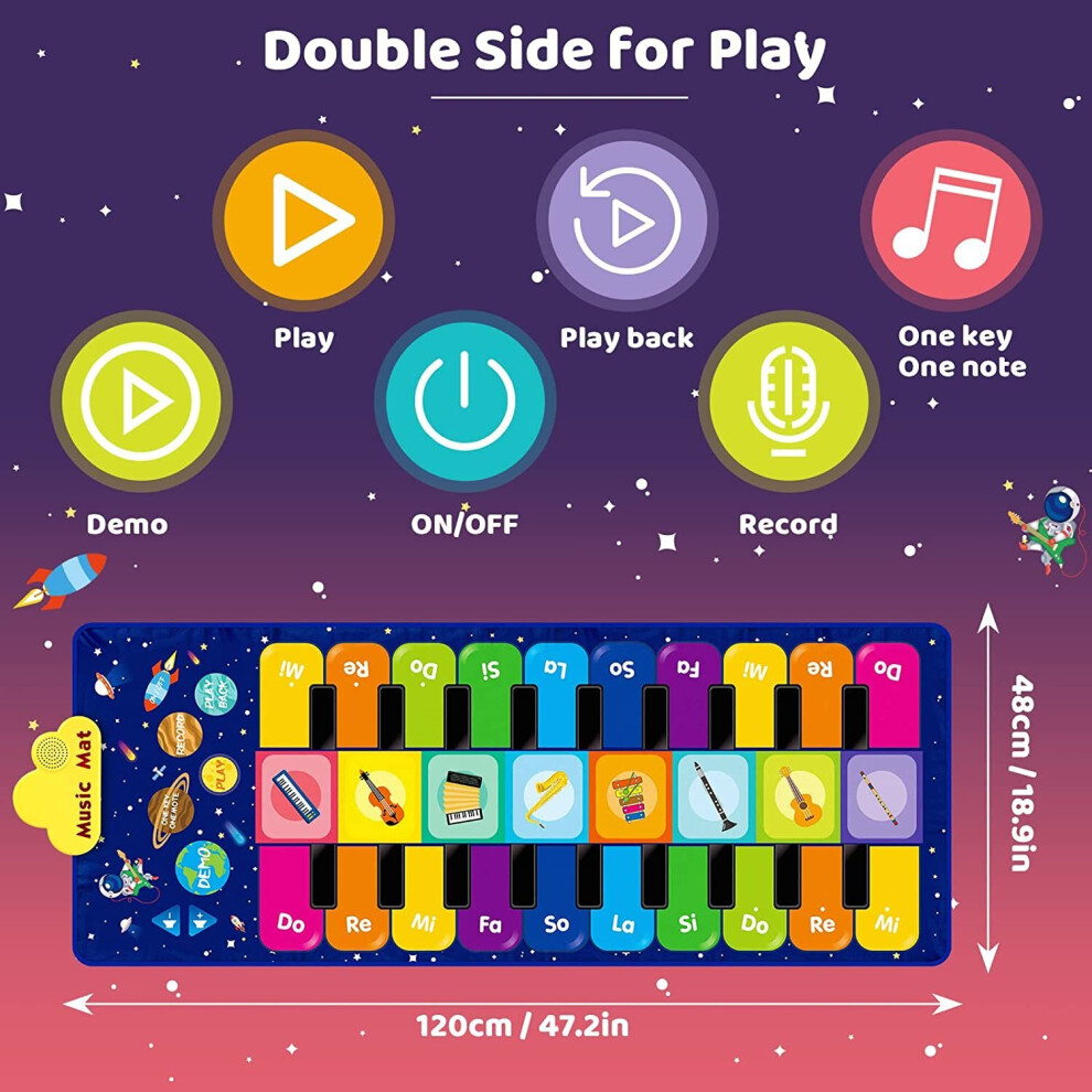Two-way musical crawling mat, educational and early education