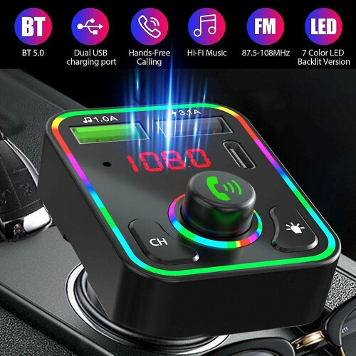 Car Fm Bluetooth Transmitter Mp3 Player Wireless Handsfree Radio Adapter 2