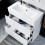 NES Home Minimalist 800 Freestanding Gloss White Basin Vanity Sink 2 Drawers | COT 6