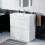 NES Home Minimalist 800 Freestanding Gloss White Basin Vanity Sink 2 Drawers | COT 1