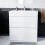 NES Home Minimalist 800 Freestanding Gloss White Basin Vanity Sink 2 Drawers | COT 2