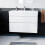 NES Home Minimalist 800mm Wall Hung Gloss White Basin Vanity Sink 2 Drawers | COT 2