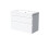 NES Home Minimalist 800mm Wall Hung Gloss White Basin Vanity Sink 2 Drawers | COT 8