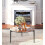 (Brown) Round Coffee Side End Table Tempered Glass Top 4