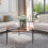 (Brown) Round Coffee Side End Table Tempered Glass Top 6