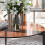(Brown) Round Coffee Side End Table Tempered Glass Top 7