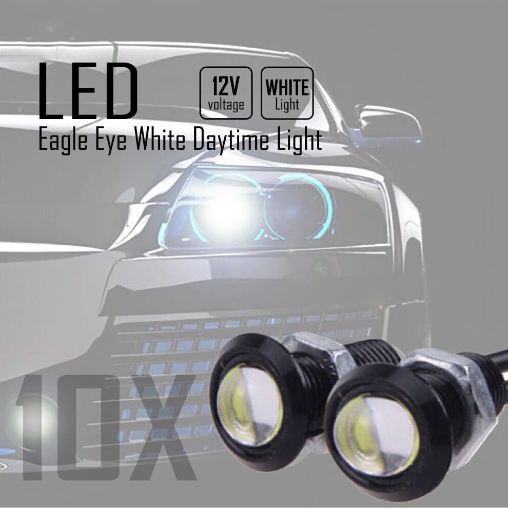 10Pcs 18Mm 9W Led Eagle Eye Daytime Running Drl Backup Car White/Light 7003606697042