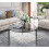 (Grey) Round Coffee Side End Table Tempered Glass Top 1
