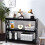 Costway Industrial Console Rustic Sofa End Table Bookshelf Narrow Accent Table 4