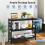 Costway Industrial Console Rustic Sofa End Table Bookshelf Narrow Accent Table 6