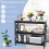 Costway Industrial Console Rustic Sofa End Table Bookshelf Narrow Accent Table 5