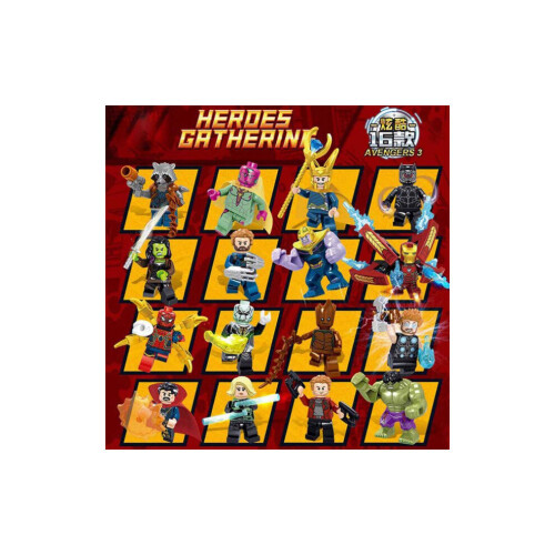 16pcs Marvel Super Heroes Fit Lego Avengers Infinity War Mini Figures 1