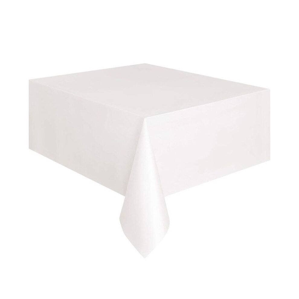 (White) Disposable Solid Color Tablecloth For Wedding Christmas Party