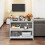 Costway Industrial Console Rustic Sofa End Table Bookshelf Narrow Accent Table 2
