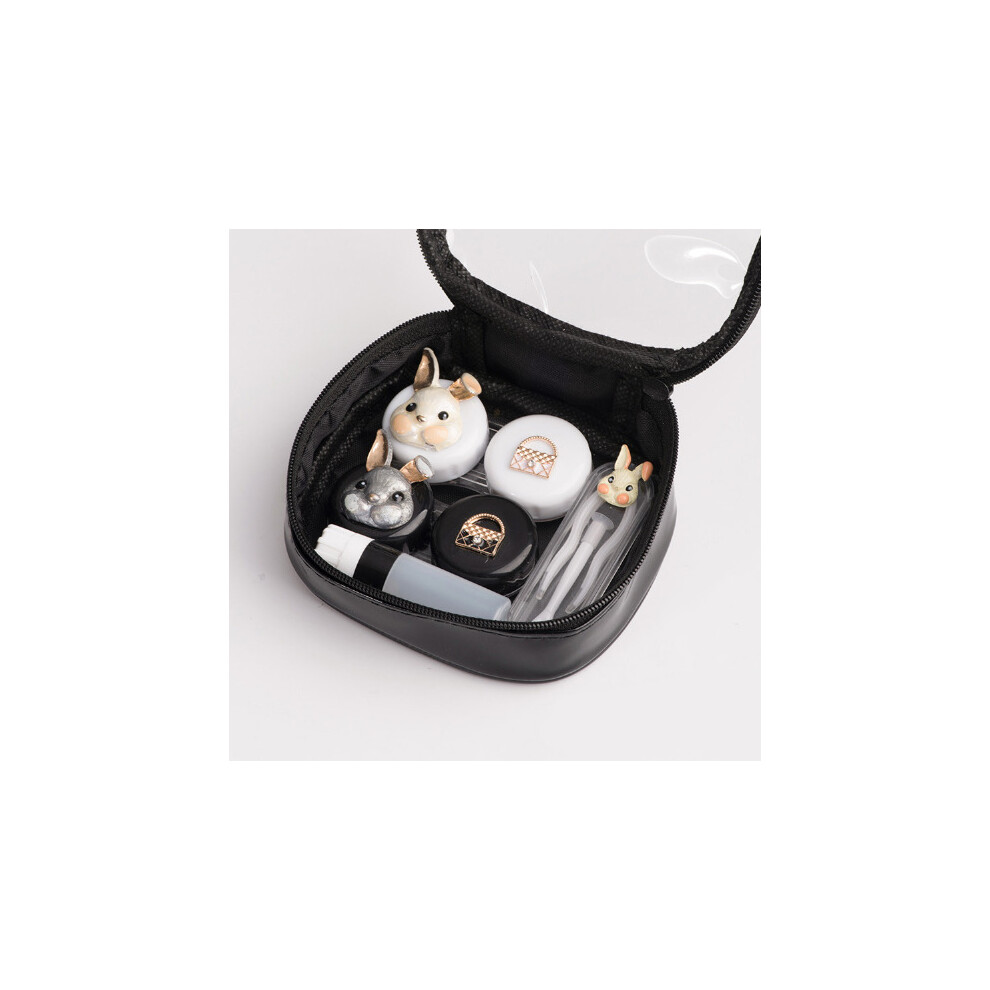 (rabbit) Contact lens case female cute personality portable