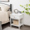 Costway 2-Tier Bedside Sofa Table Nightstand Modern Simple Style Side Table 2