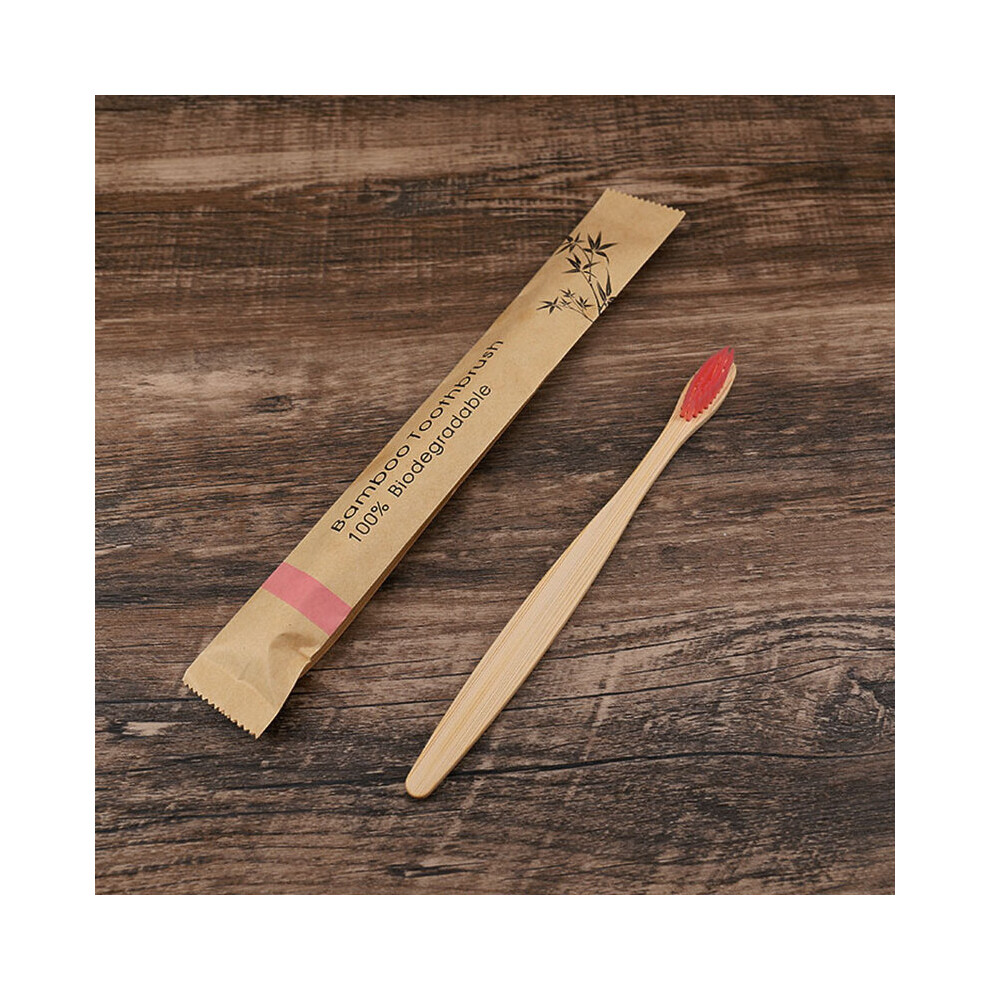 (Pink) Eco Friendly Portable Reusable Toothbrush Bamboo For Home Travel-image-OPC-PBBPWFD-NEW