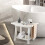 Costway Shower Bench Waterproof Bath Spa Shower Stool Versatile Storage Bench 2
