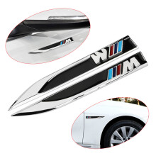 For BMW M Sport Emblem Gloss Black Fender Badge Sticker Side Wing Pair All BMW Models