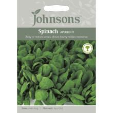Mr Fothergill's RHS  Spinach Apollo F1 Grow Your Own Vegetables Seeds Packet