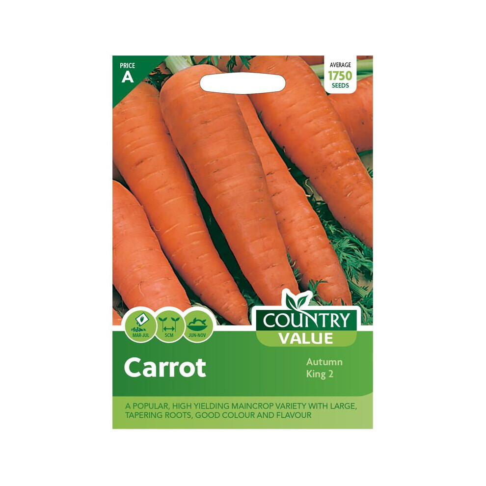 Country Value Carrot Autumn King 2 Grow Your Own Garden Vegetables Seed Packet