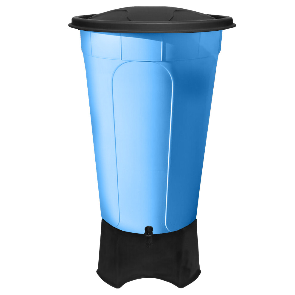 Ketoplastics (Blue) 210L Water Butt Kit - Stand, Cover And Diverter Blue