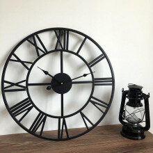 Vintage/Retro Large Roman Numerals Non-ticking Round Skeleton Clock