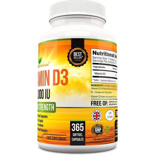 Vitamin D 4,000 IU, Maximum Strength Vitamin D3 Supplement 1