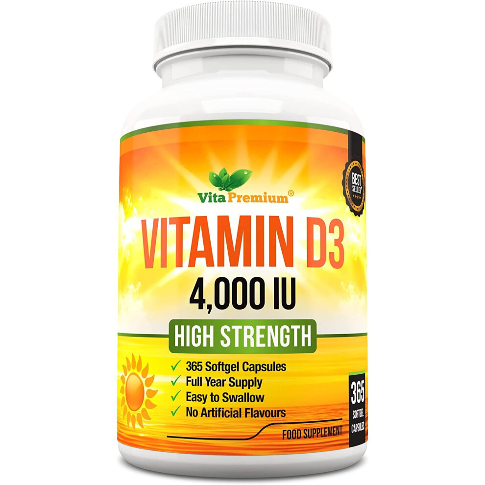 Vitamin D 4,000 IU, Maximum Strength Vitamin D3 Supplement