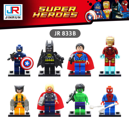 8Pcs Marvel Avengers Super Hero Comic Mini Figures Dc Minifigure Gift Fits Lego 2