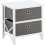 AAMEN 2-Drawer Fabric Storage Chest for Bedroom, (Grey & White) 1