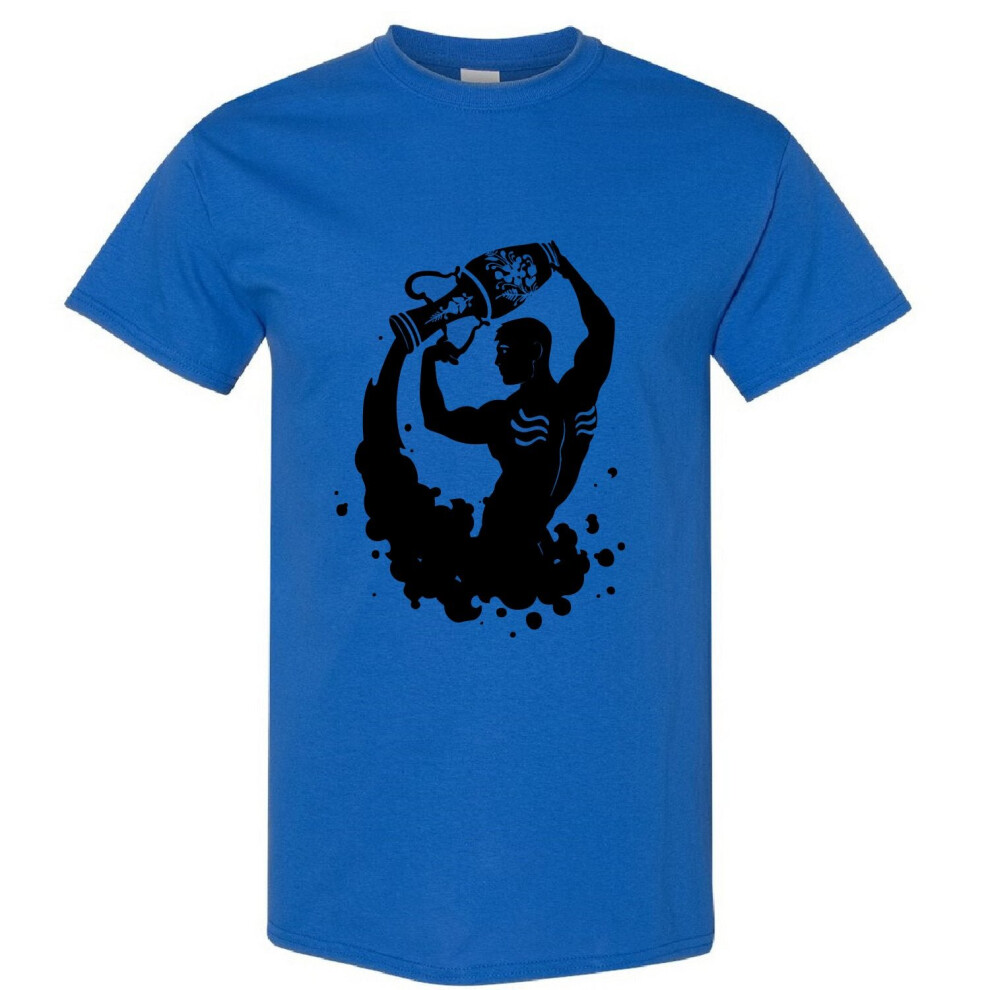 Gildan (Royal, 2XL) Aquarius Zodiac Horoscope Astrological Water Bearer Men T Shirt Tee Top