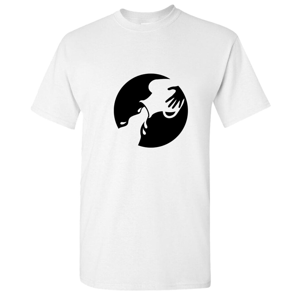 Gildan (, 4XL) Aquarius Zodiac Horoscope Astrological Sign Symbol Men T Shirt Tee Top White