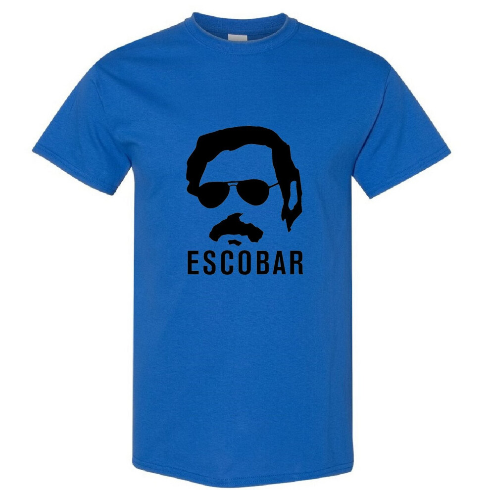 (Royal, M) Pablo Escobar Narcos Cocaine Drug Colombia Retro Art Men T Shirt Tee Top