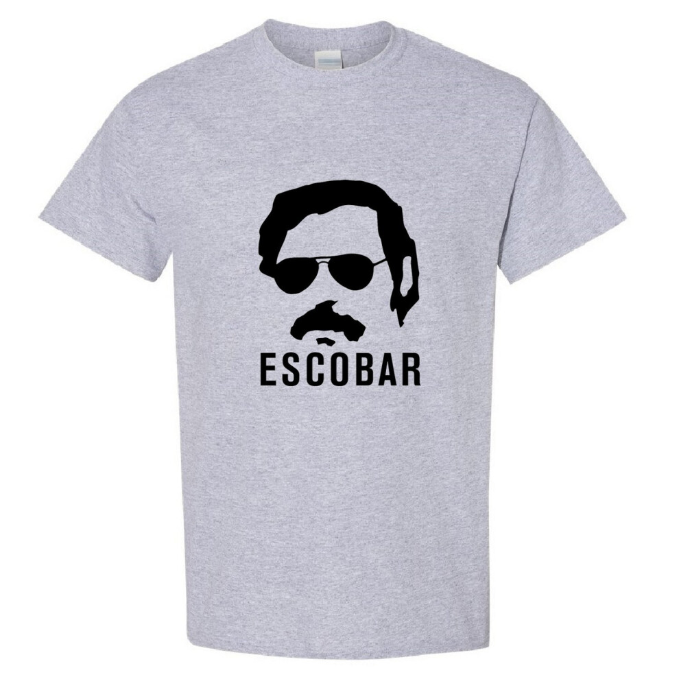 (Sport Grey, M) Pablo Escobar Narcos Cocaine Drug Colombia Retro Art Men T Shirt Tee Top